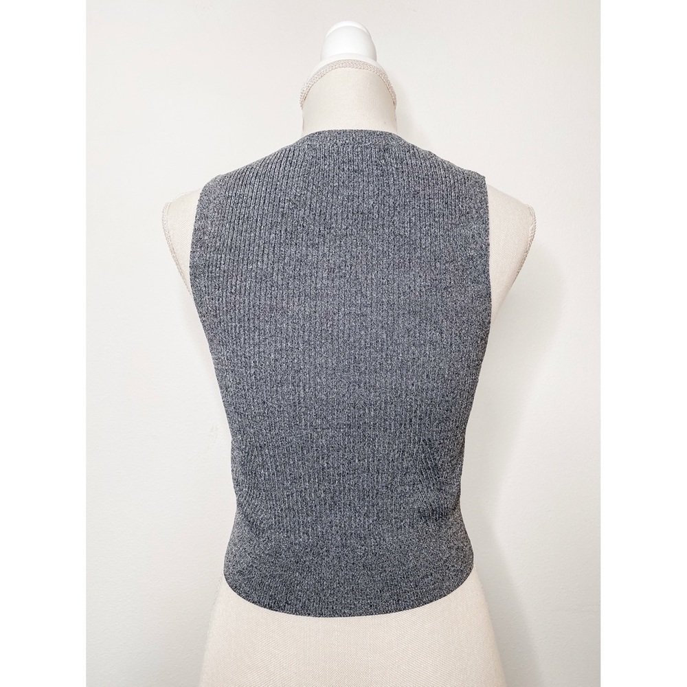 ASTR The Label Grey Ribbed Cropped Tank - Picture 2 of 4